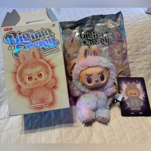 Labubu The Monsters Big Into Energy By POPMART “Luck” Plush Doll Open Box